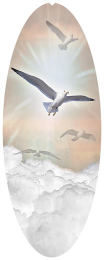 DNSA18-101-BZ Journey Home Clouds Birds Bronze